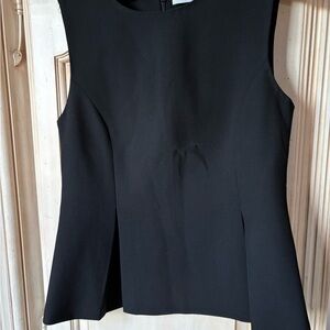 Diane Von Fursentenberg Peplum Sleeveless Top Black Size 6